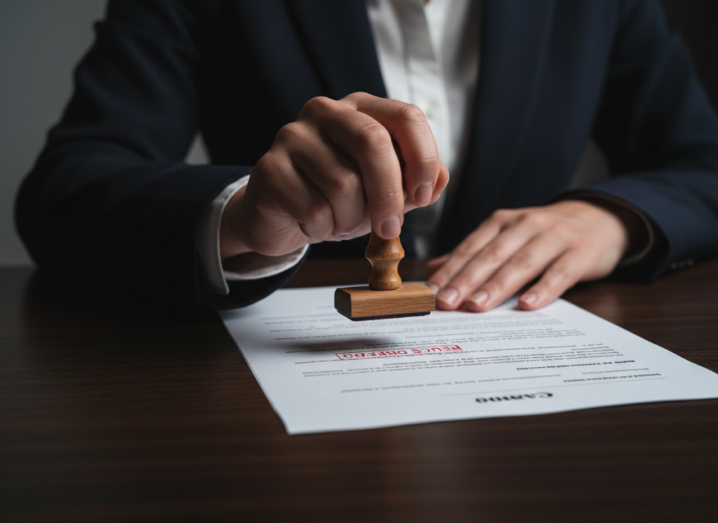 decisive stamping action